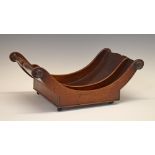 19th Century mahogany cheese coaster on brass castors, 46cm wide Condition: Please see extra