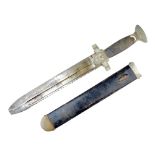 German Red Cross hewer knife, cross guard bears emblem of eagle and swastika and cross, black