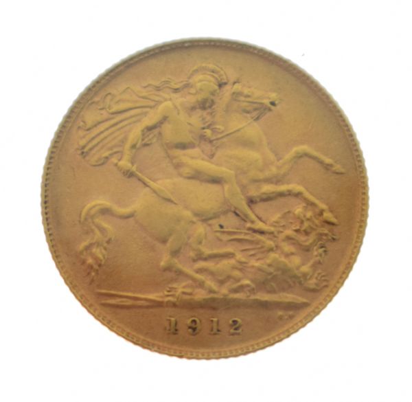 Gold Coin - George V half sovereign, 1912 Condition: