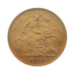 Gold Coin - George V half sovereign, 1912 Condition: