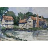 Anthony Pace (Bristol Savages) - Watercolour - Worth Preserving, being a landscape with timbered