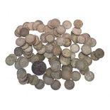 Coins - Quantity of mainly silver threepenny bits Condition: