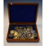 Various modern gilt cupro nickel commemorative medallions and coins etc Condition: