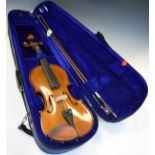 Modern violin, cased Condition: