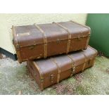 Two vintage cabin trunks Condition: