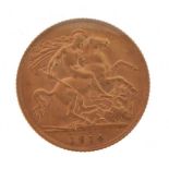 Gold Coin - George V half sovereign, 1914 Condition: