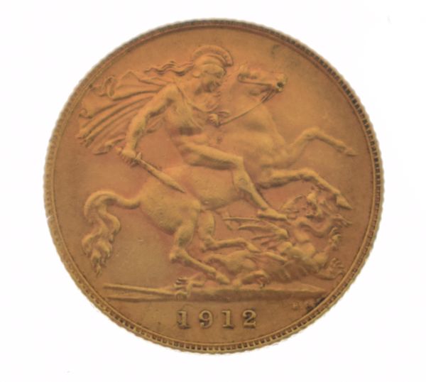 Gold Coin - George V half sovereign, 1912 Condition: