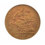 Gold Coin - George V half sovereign, 1912 Condition: