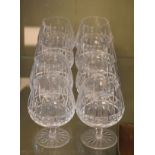 Set of eight Waterford cut crystal Kylemore pattern brandy balloons Condition: