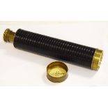 19th Century ebonised and brass four draw telescope by Colyer of Dover Condition: