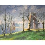 Oil on board - The Clifton Suspension Bridge, signed Wheeler, framed Condition: