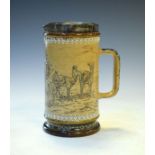 Hannah Barlow for Doulton Lambeth - Stoneware tankard having continuous decoration depicting deer in