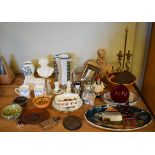 Quantity of various decorative ceramics, metal ware etc Condition: