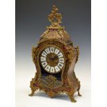 French style brass mounted boulle type mantel clock, the dial with Roman numerals Condition: