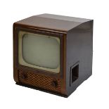 Vintage Sobell Model T14 television, in a walnut finish cased Condition: