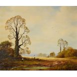 Peter Cosslett - Oil on board - Rural landscape, signed, framed Condition: