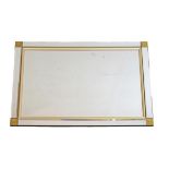 Modern contemporary design gilt framed rectangular bevelled wall mirror Condition: