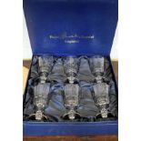 Royal Brierley crystal 'The Field Sports of Britain' limited edition set of six goblets, cased, with