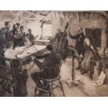 After Stanhope A. Forbes - Monochrome print - 'The Village Philharmonic', bearing Burlington proof