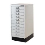 Bisley white finish ten drawer metal filing cabinet Condition: