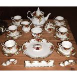 Royal Albert 'Old Country Roses' pattern six person tea set etc Condition:
