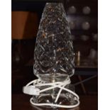 Cut glass table lamp Condition: