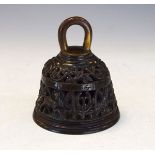 Reproduction Medieval style pierced cast bronze bell Condition: