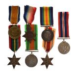 Medals - World War I trio awarded to Private A. Brown, Army Service Corps, together with a World War