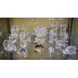 Collection of Swarovski and similar crystal figures and ornaments Condition: