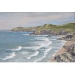 Pair of oils on board - Rural Landscape and Coastal View, each framed Condition: