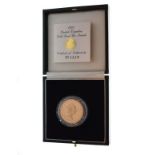 Gold Coins - Elizabeth II gold proof £2 coin or double sovereign, 1995, cased Condition: