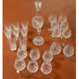 Quantity of various cut table glass Condition: