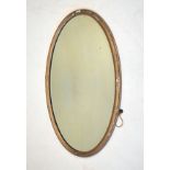 Early 20th Century gilt frame oval bevelled wall mirror Condition: