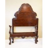 Reproduction carved mahogany single bedstead Condition: