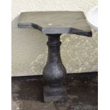 Slate top bird table on a black finish concrete base Condition: