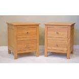 Pair of en-suite bedside chests, each fitted two drawers Condition: