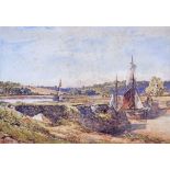 John Syer (1815-1885) - Watercolour - At Sea Mills, Near Bristol, signed, 36cm x 53cm Condition: