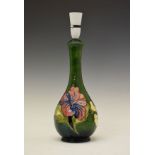 Moorcroft 'Hibiscus' baluster table lamp, 33.5cm high exclusive of fitting Condition: No obvious