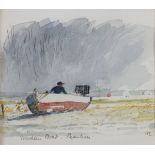 Sir Hugh Casson (1910-1999) - Watercolour - Warden's Boat, Beaulieu, signed with initials and