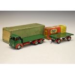 Toys - Shackleton Foden FG Lorry with green cab and red wheel arches, clockwork motor, together with