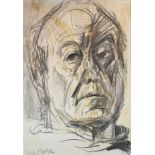 Feliks Topolski (Polish 1907-1989) - Charcoal Study - Self Portrait, signed, 52cm x 35.5cm, A.R.