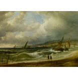 John Syer (1815-1885) - Oil on canvas - Fowey From The East, signed, 66cm x 90.5cm Condition: Re-