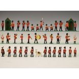 Collection of lead guardsmen and other figures, manufacturers include; Britains, Charbens,