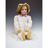 Large Simon & Halbig bisque head doll having sleeping eyes, open mouth, jointed composition body,