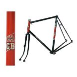 Claude Butler Reynolds 531 steel racing cycle frame having horizontal dropouts, fitted chrome