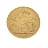 Gold coin - George V sovereign 1913 Condition: