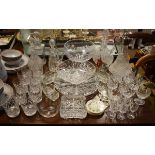 Large quantity of various cut and other glassware Condition: