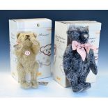 Two modern Steiff limited edition teddy bears comprising: Old Black Bear 2007 and Romance Bear