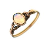 Late 19th/early 20th Century 18ct gold opal set dress ring, size O½ Condition: