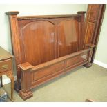 Good quality reproduction mahogany finish double bed Condition: